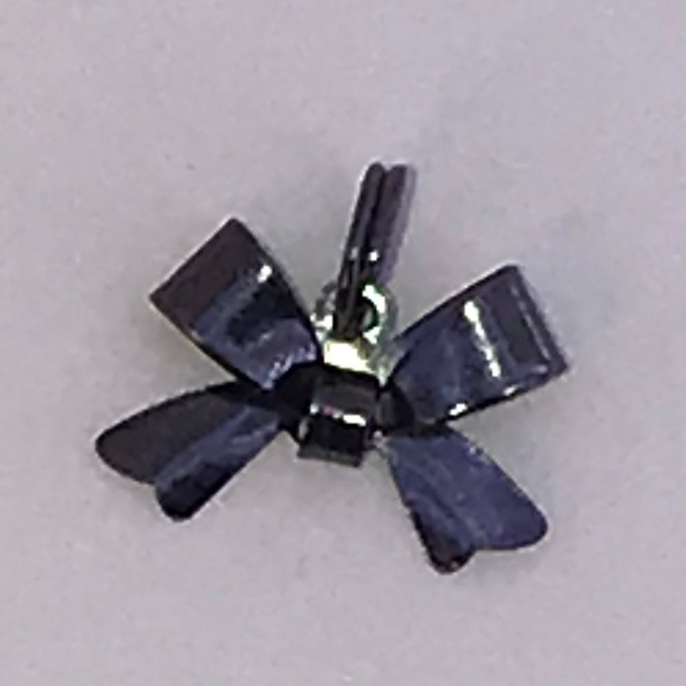 Tiny Black Bowtie Charms